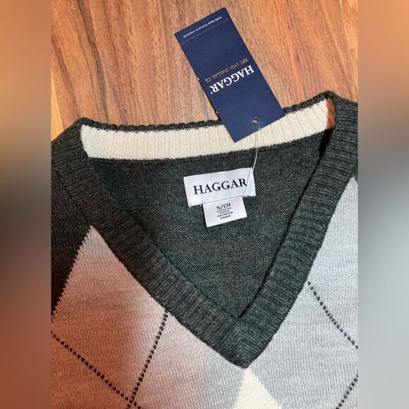 Haggar Argyle Pattern Men’s Sweater, Size Small. NWT! - Picture 3 of 6